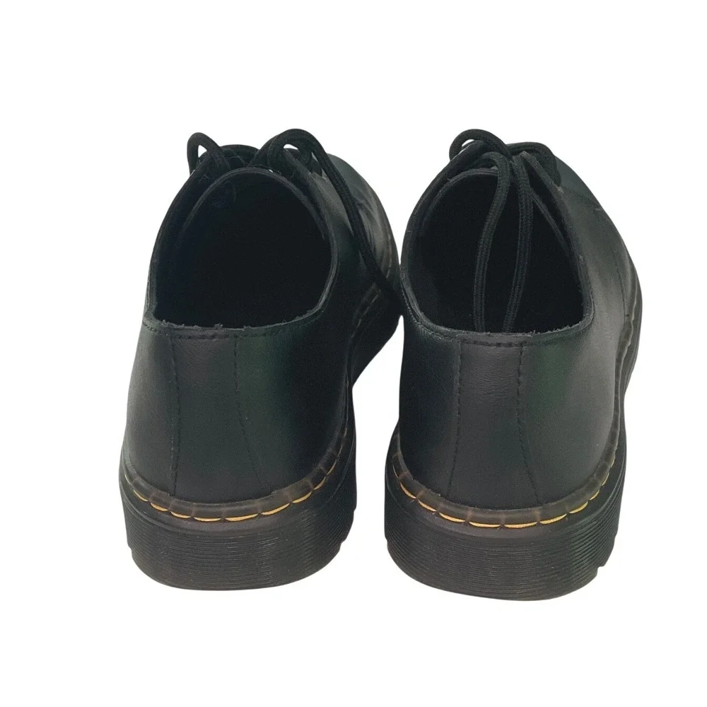 Dr. Martens Womens Chunky Oxford Airwair Leather Lace Up 6 Black‎ Grunge Goth